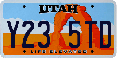 UT license plate Y235TD