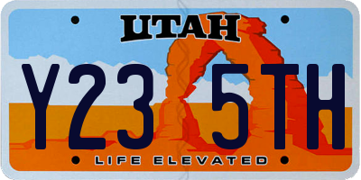 UT license plate Y235TH