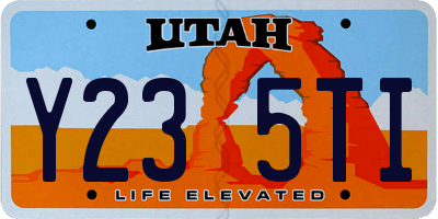 UT license plate Y235TI