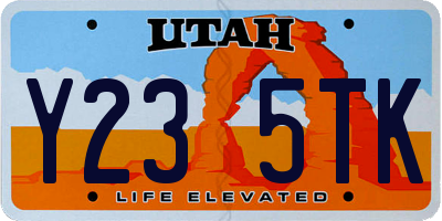 UT license plate Y235TK