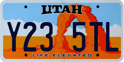 UT license plate Y235TL
