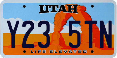 UT license plate Y235TN