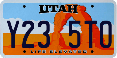 UT license plate Y235TO