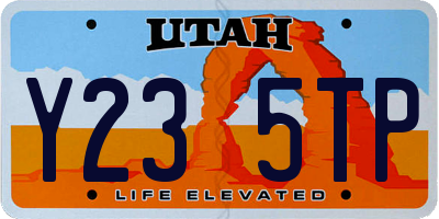 UT license plate Y235TP