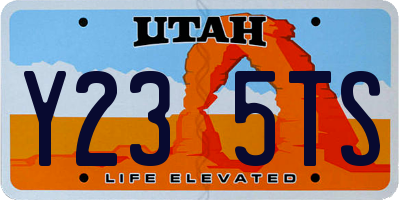 UT license plate Y235TS