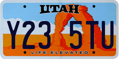 UT license plate Y235TU