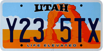 UT license plate Y235TX