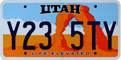 UT license plate Y235TY