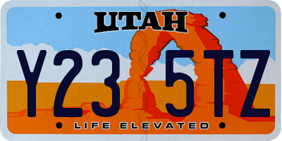 UT license plate Y235TZ