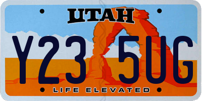 UT license plate Y235UG