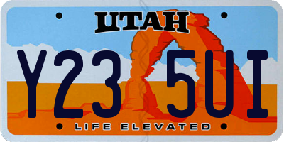 UT license plate Y235UI