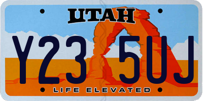 UT license plate Y235UJ