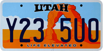 UT license plate Y235UO