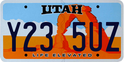 UT license plate Y235UZ