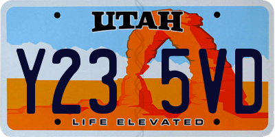 UT license plate Y235VD