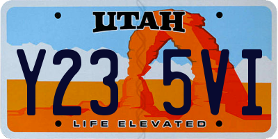 UT license plate Y235VI