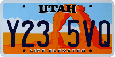 UT license plate Y235VQ