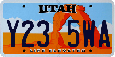 UT license plate Y235WA