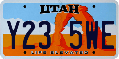 UT license plate Y235WE