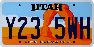 UT license plate Y235WH