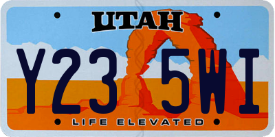 UT license plate Y235WI