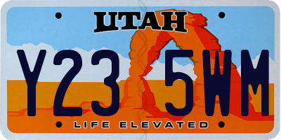 UT license plate Y235WM