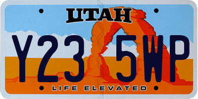 UT license plate Y235WP