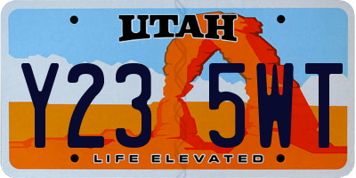 UT license plate Y235WT