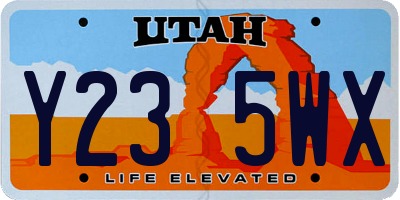 UT license plate Y235WX