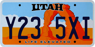 UT license plate Y235XI