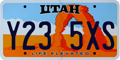 UT license plate Y235XS