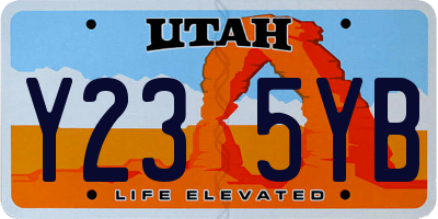 UT license plate Y235YB