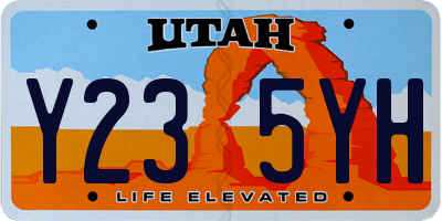 UT license plate Y235YH