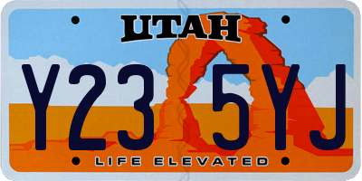 UT license plate Y235YJ