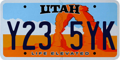 UT license plate Y235YK