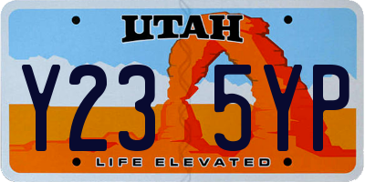 UT license plate Y235YP