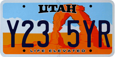 UT license plate Y235YR