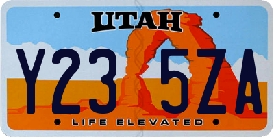 UT license plate Y235ZA