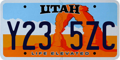 UT license plate Y235ZC