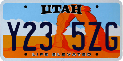 UT license plate Y235ZG