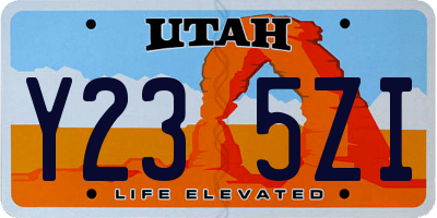 UT license plate Y235ZI
