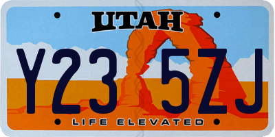 UT license plate Y235ZJ