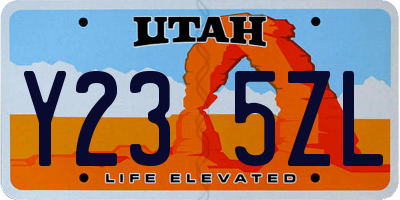 UT license plate Y235ZL