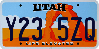 UT license plate Y235ZQ
