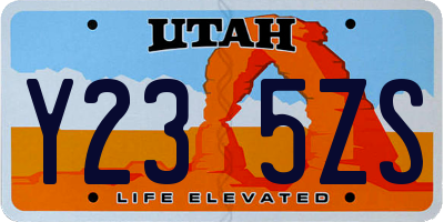 UT license plate Y235ZS