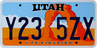 UT license plate Y235ZX
