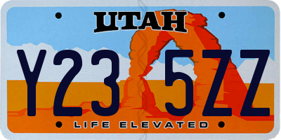 UT license plate Y235ZZ