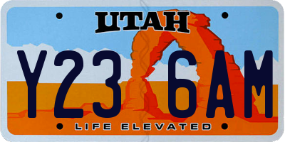 UT license plate Y236AM