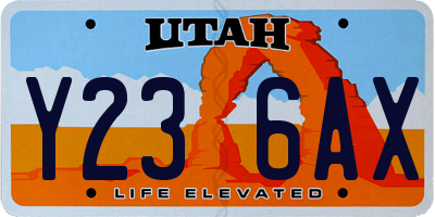 UT license plate Y236AX