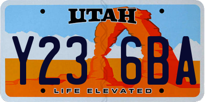 UT license plate Y236BA